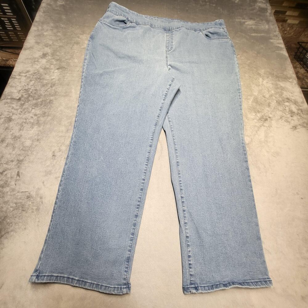 Blair Jeans Womens 26W Blue Bootcut Relaxed High Rise Light Wash Stretch